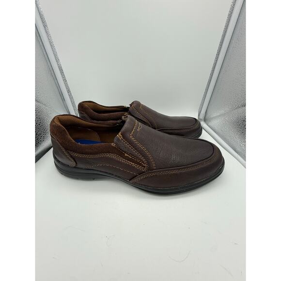 Florsheim Brown Leather Slip On Shoes Size 10.5 Lightweight Memory Foam main image 8